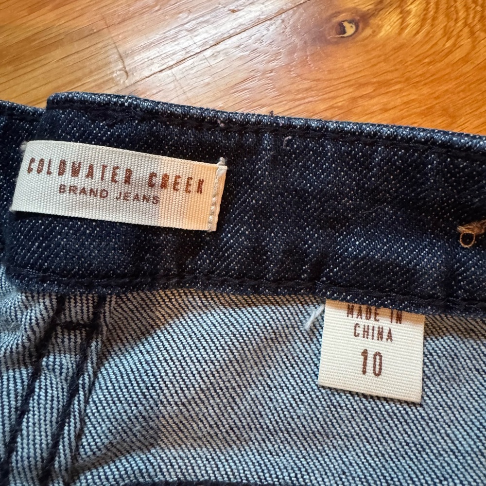 Coldwater Creek Polkadot Capri jeans cropped polka dot cuffs denim stretch 10 M - Picture 7 of 10